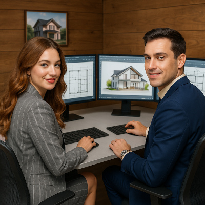 2D Ansichten von Häusern