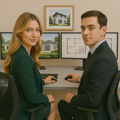 3D Außendarstellung von Immobilien