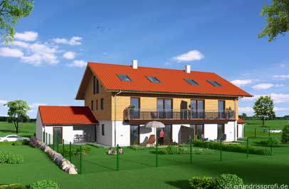 3d immobilien plan von aussen