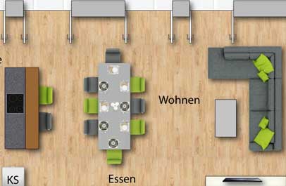 3d wohnungsplan design als grundriss 2d