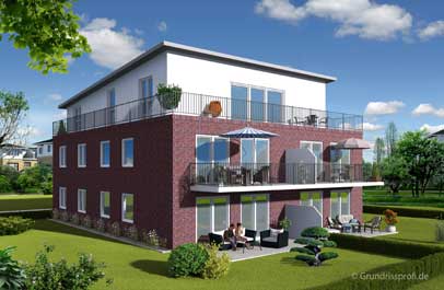aufbereitung vom architekten plan als 3d aussenansicht