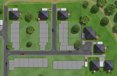 architektur 3d lageplan