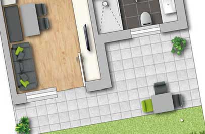 grundriss aufbereiten in 2d premium