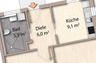 grundriss aufbereiten in 2d premium