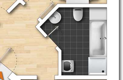 grundriss gestaltung in 2d