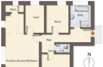 grundriss kolorieren 2d executive