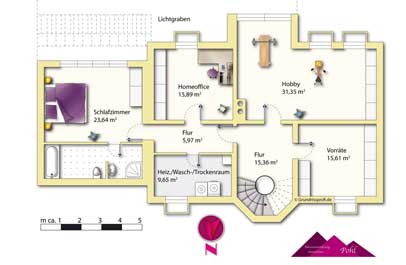 grundriss kolorieren 2d executive