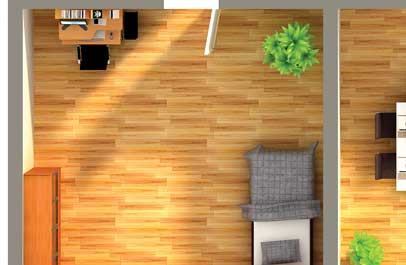 grundriss zur wohnung in 3d