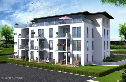 hausplan als 3d aussenansicht