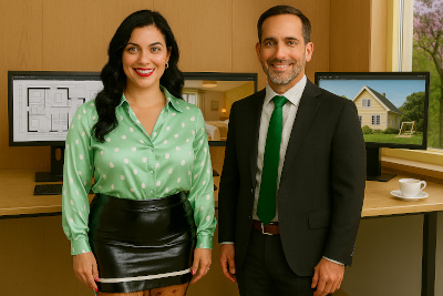 Immobilie 3D Schr&auml;gansicht