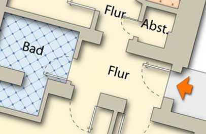 immobilien geschaeft 2d grundriss executive