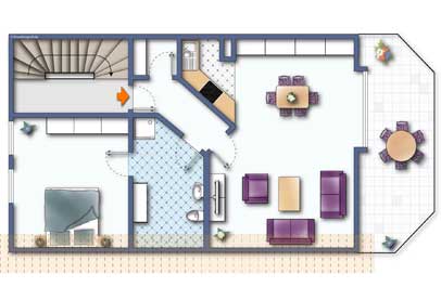 immobilien geschaeft 2d grundriss executive