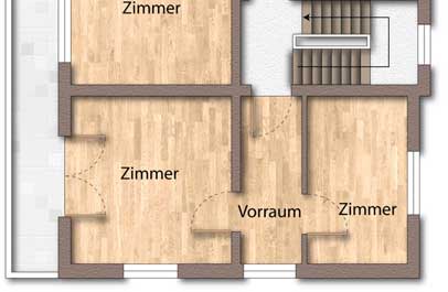 immobilien geschaeft 2d grundriss premium