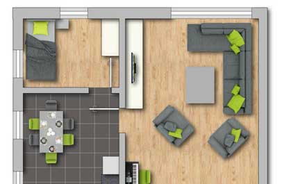 immobilien geschaeft 2d grundriss premium