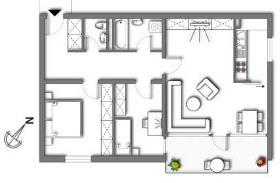 immobilien geschaeft 2d grundriss solid