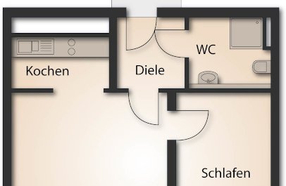 immobilien geschaeft 2d grundriss solid