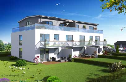 immobilien geschaeft 3d aussenansicht