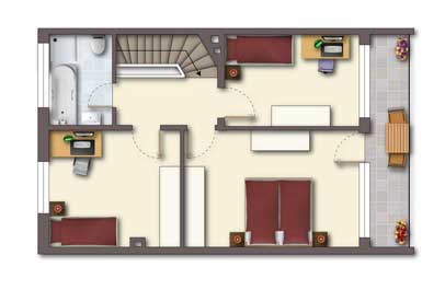 immobilien marketing 2d grundriss executive