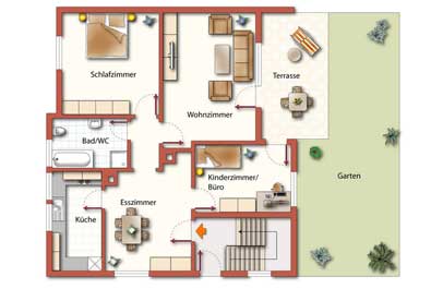 immobilien marketing 2d grundriss executive