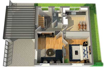 immobilien plan 3d grundriss
