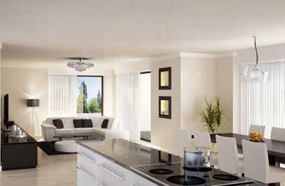 3d wohnungsplan design als innenansicht