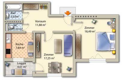 wohnungsplan verschoenern 2d executive