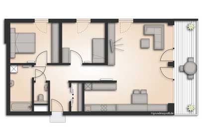 wohnungsplan verschoenern 2d solid