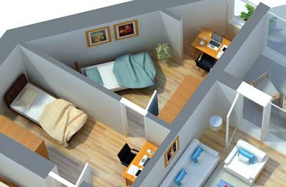 wohnungsplan verschoenern 3d